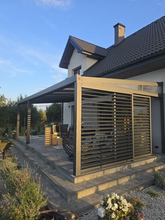 Zadaszenia tarasu. Ogrody zimowe. Wiaty garażowe.