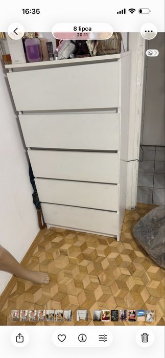 Komoda wysoka 5 szuflad odbior lublin lipowa centrum