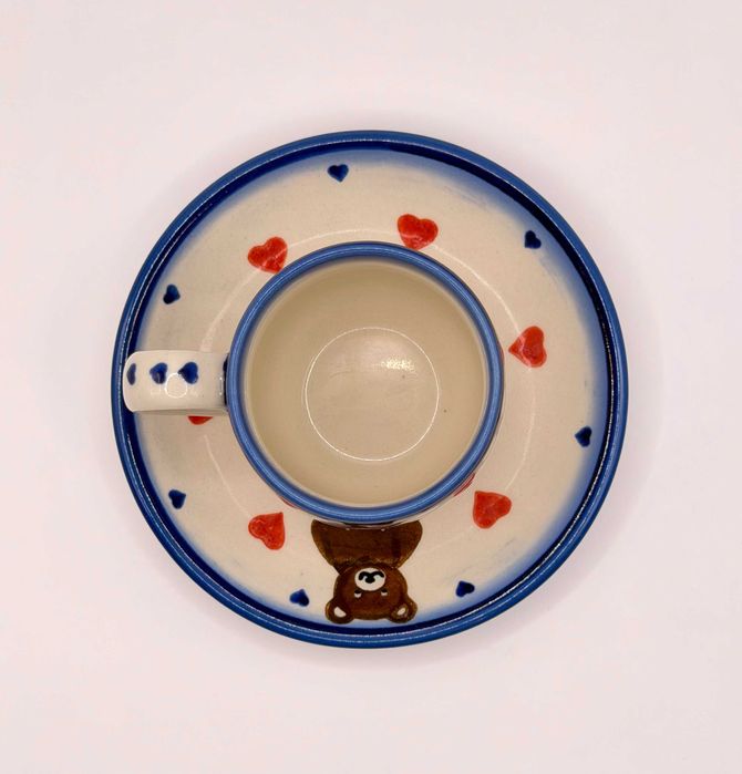 Kubeczek ze spodkiem w misie dla dziecka Ceramika Bolesławiecka Bolea