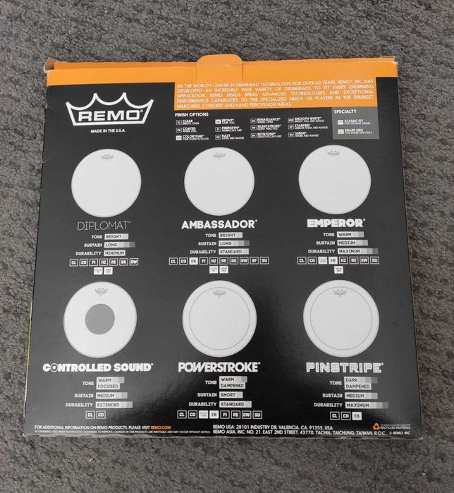 Pele de bateria Remo 13" Ambassador Clear