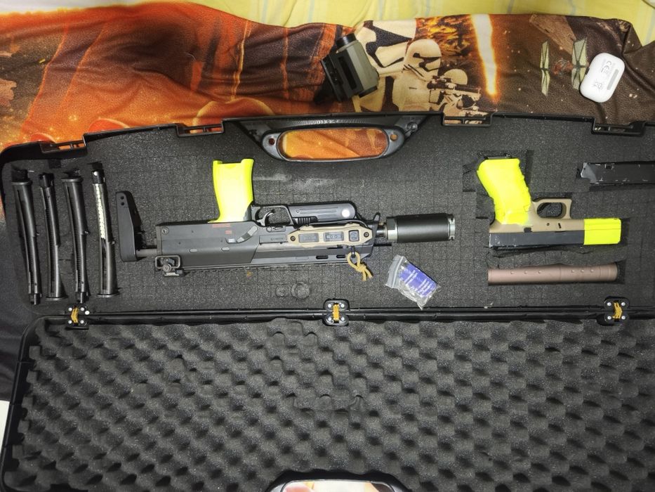 Airsoft mp7 TM com 4 carregadores