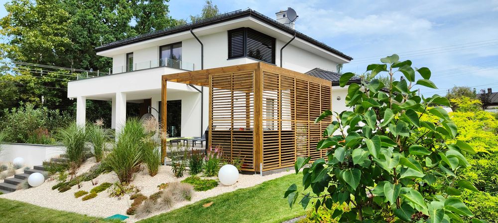RUCHOME DESECZKI Żaluzje Drewniane Zadaszenie Tarasu