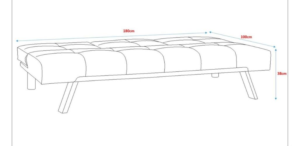 Sofá cama com porta copos