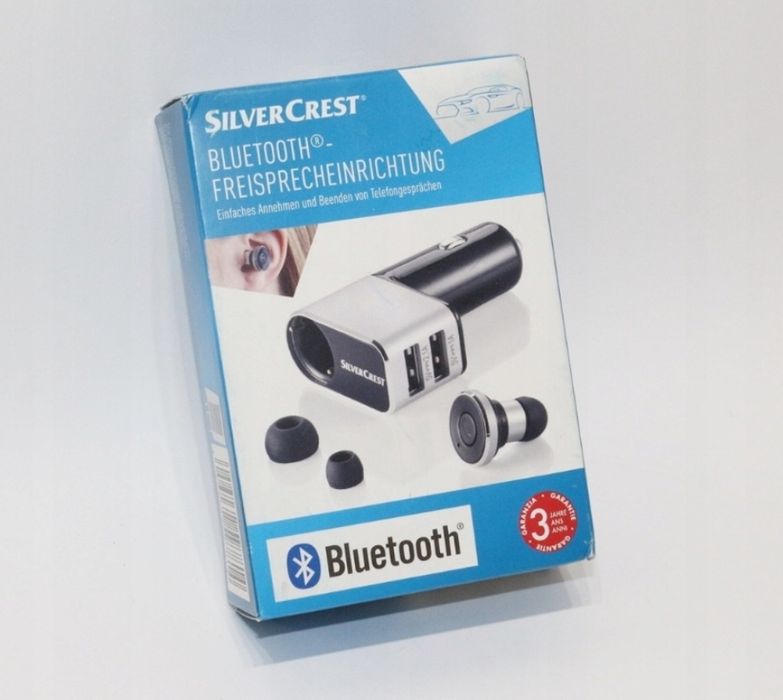 Silvercrest bluetooth zestaw słuchawkowy ładowarka + Adapter przejśció