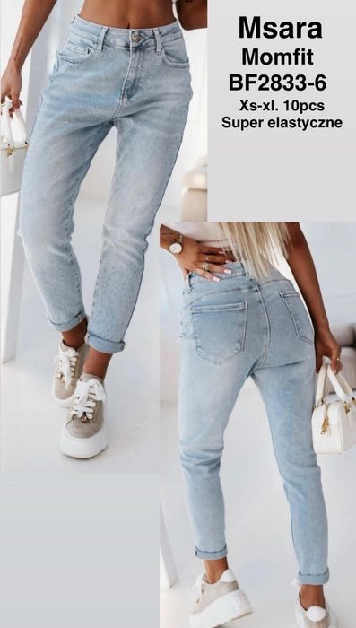 Spodnie dżinsowe Msara Mom fit blink