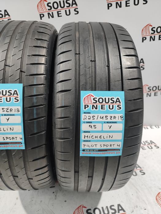 2 pneus semi novos 225/45R18 Michelin - Oferta dos Portes