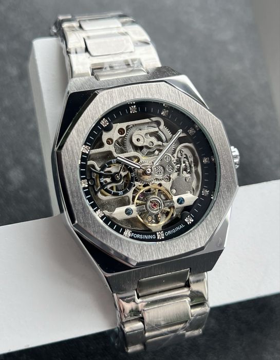 Механічний Forsining Automatic Skeleton чоловічий годинник | часы мужские механические