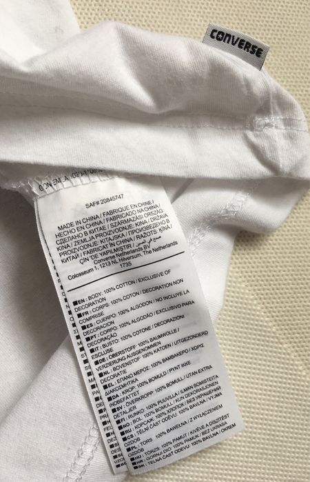 Converse koszulka damska t-shirt biała 36 S M basic logo