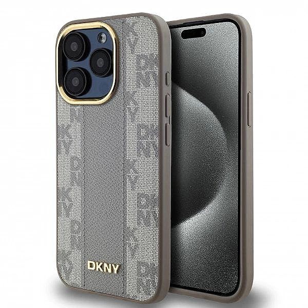 Etui DKNY Leather Checkered Mono Pattern MagSafe na iPhone 15 Pro - be