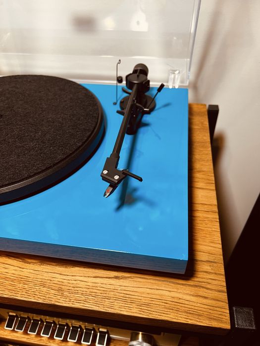 Вініловий програвач Pro-Ject Debut II блакитний Hi-Fi Австрія ремінний програвач вінілу