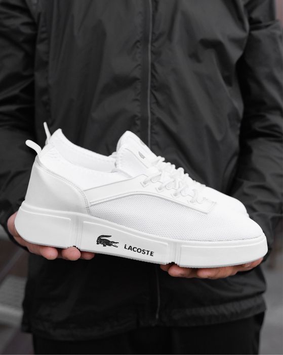 Lacoste White, кросівки на літо, чоловічі