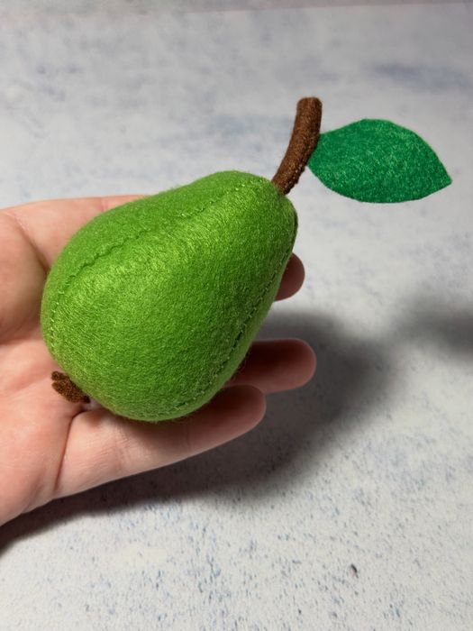 Каптопля з фетру,яблуко з фетру,овочі з фетру,груша з фетру
