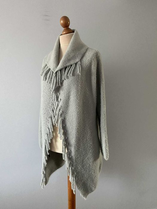 Alpaka kardigan kamizelka płaszcz narzutka bluza ocieplacz XXL