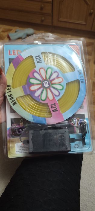 Гибкая неоновая лента LED NEON Желтая 5M, силиконовая неоновая лента н