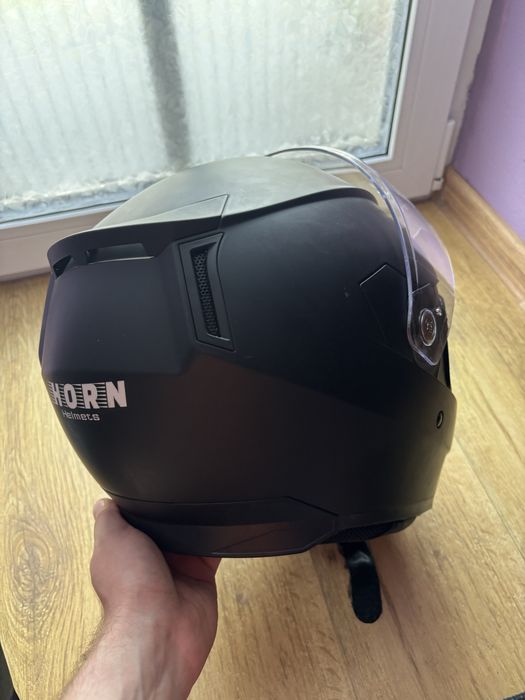 Kask motocyklowy HORN z interkomem EJEAS V6 Pro + 2 szyby - Rozmiar M