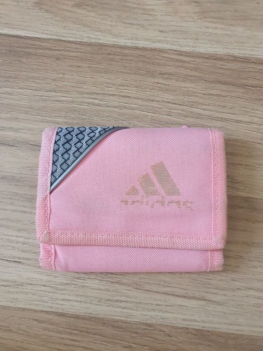 Portfel dziecięcy dla dziewczynki pudrowy róż adidas