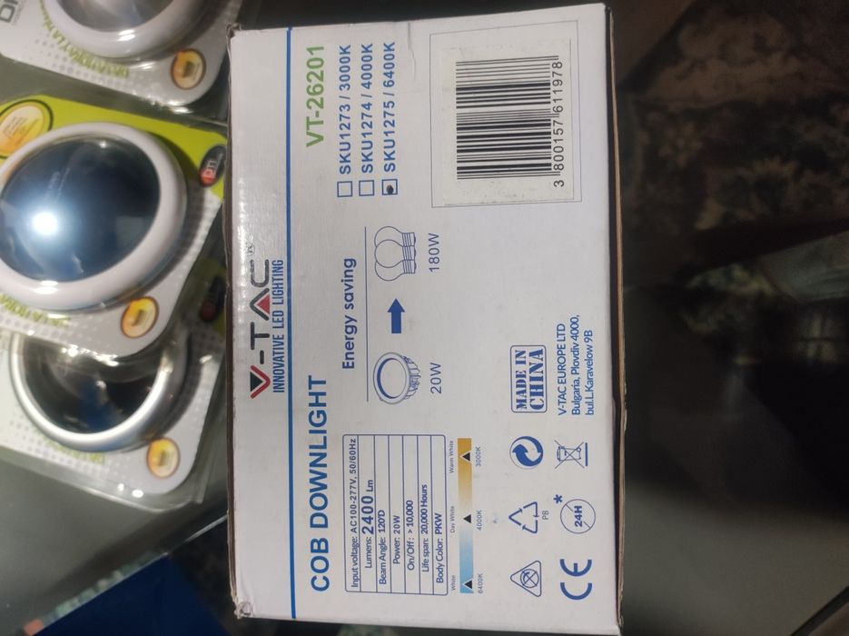Foco Led - 20 W - 6400 K - classe A++