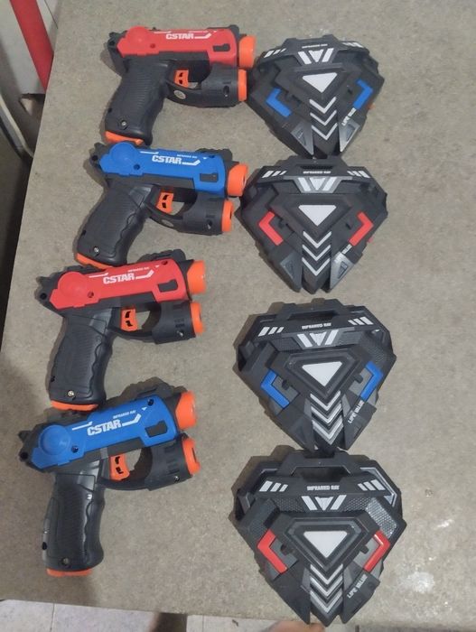 laser tag conjunto de 4 armas e 4 escudos