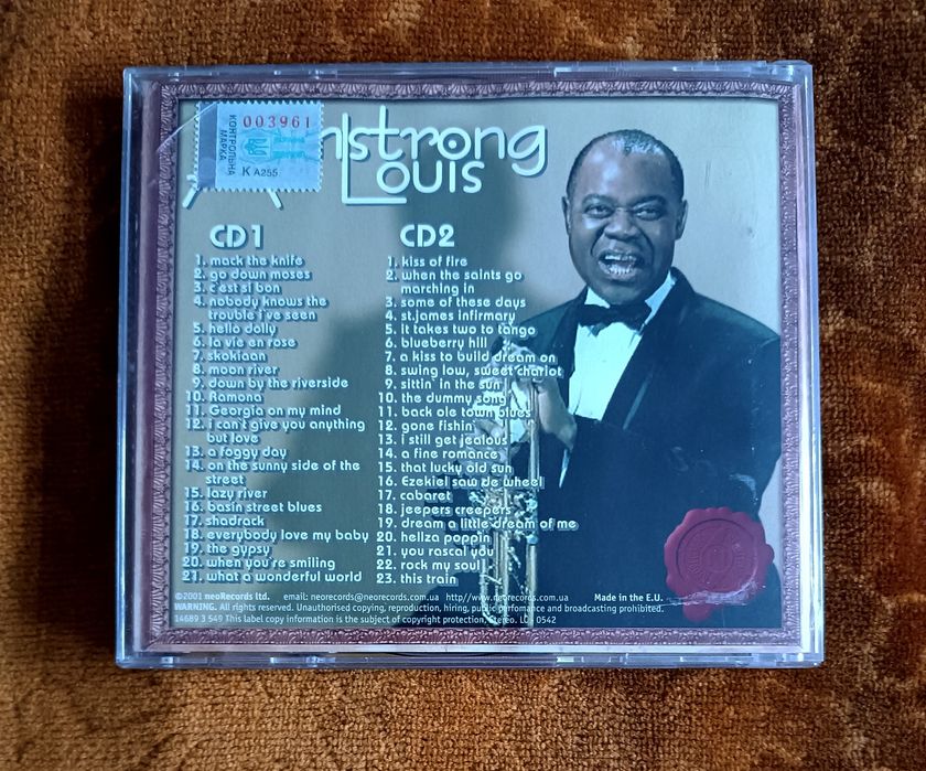 СД диски джаза, рока и  Luis Armstronga 2Cd