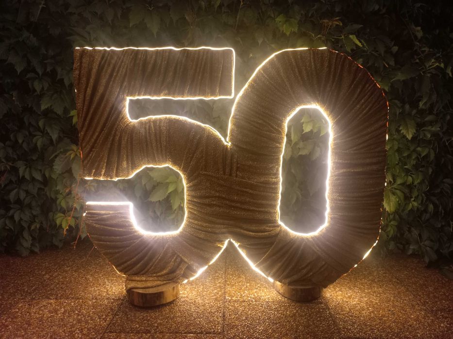 50 Cyfra dekoracyjna z ledami