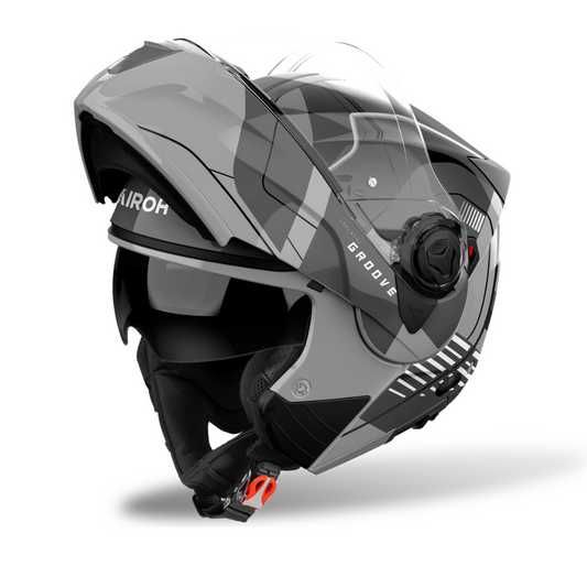 CAPACETE AIROH SPECKTRE GROOVE CINZA BRILHO M + SENA SF2 (NOVO)