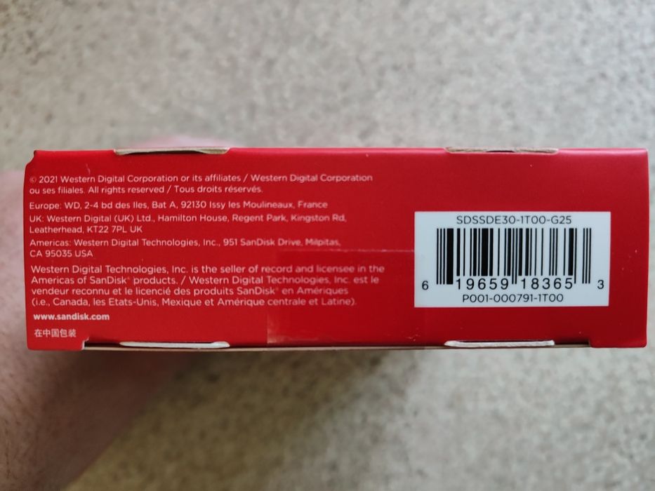 SanDisk Portable SSD 1TB USB3.2 Gen2. Гарантія