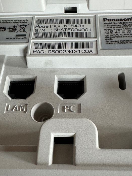 PANASONIC tel. IP przewodowy KX-NT543X