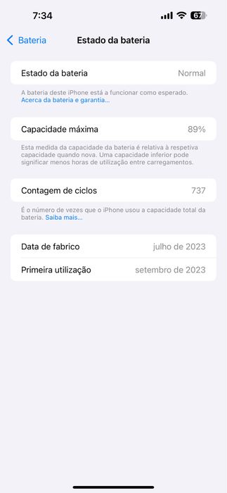 iPhone 15 Pro Max 512GB - titânio natural - como novo!
