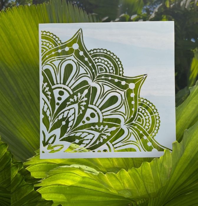 Szablon Mandala -wzór 60x60cm szablon 30x30cm, malarski tynk, DIY, C20