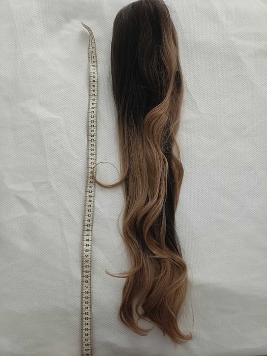 Peruca Lace Nova 70 cm Marrom Castanho caramelo claro