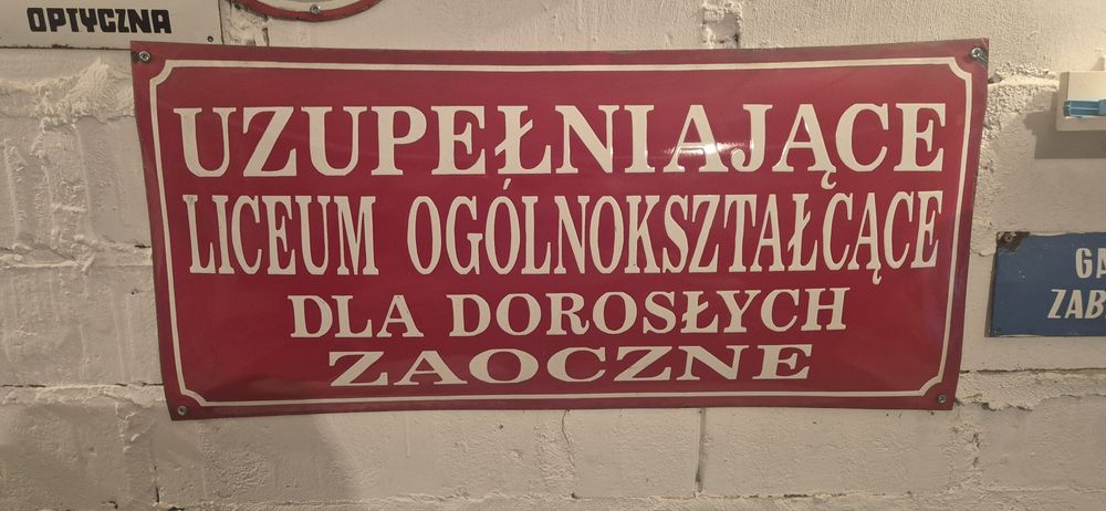 Tablica emaliowana emalia prl szyld