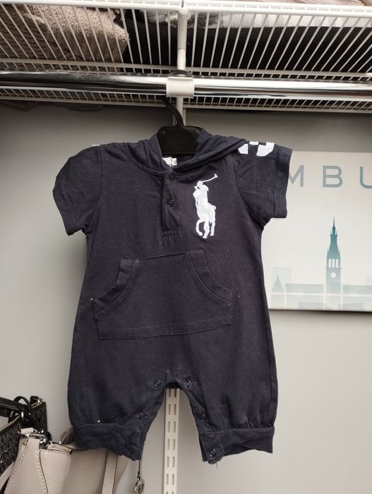 Rampers niemowlęcy kombinezon polo Ralph Lauren czarny