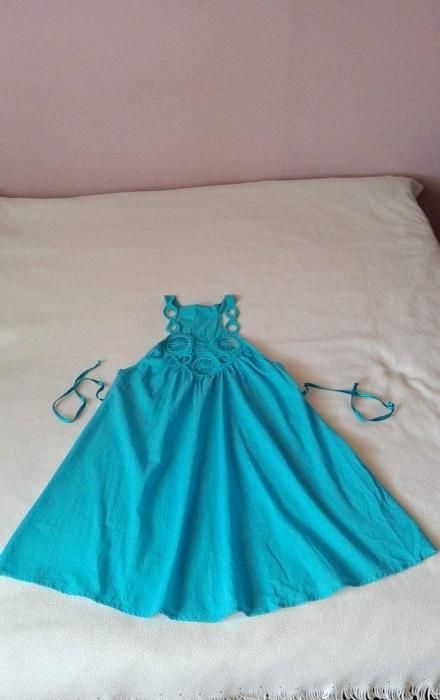 turkusowa zwiewna sukienka rozmiar uniwersalny