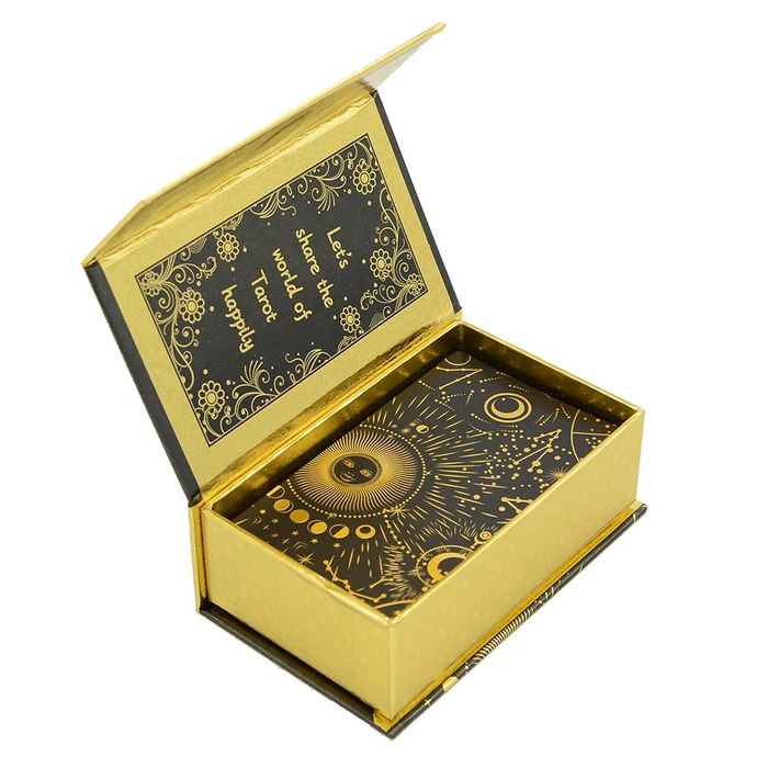 Карти Таро золоті Gold Уейта російська мова, пластикові в подарунковій