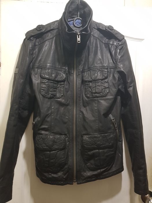 Кожаная куртка Superdry, размер М-L - наш 48-50 на рост 170-180 см