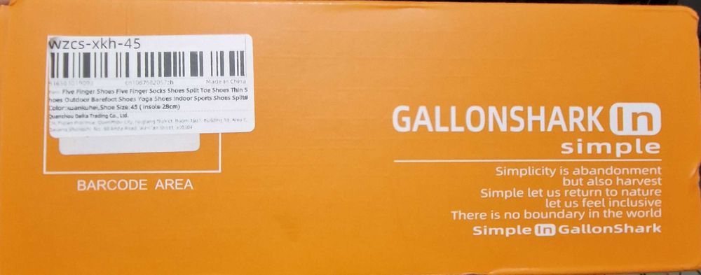 Five Finger Split Toe Shoes, Sapatos Descalços ao ar livre (Novos)