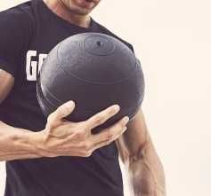 Piłka lekarska 3 kg gumowa, czarna Slamball