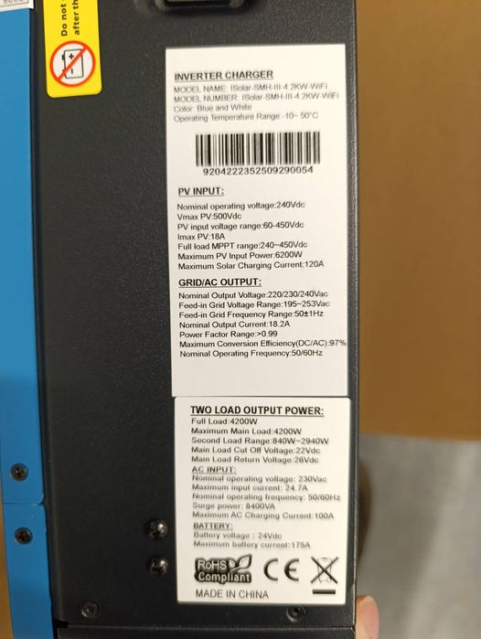 Гібридний інвертор 4.2 квт /24в