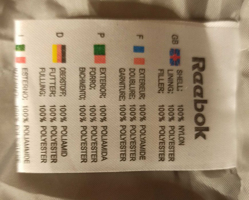 Szara kurtka ocieplana vintage Reebok