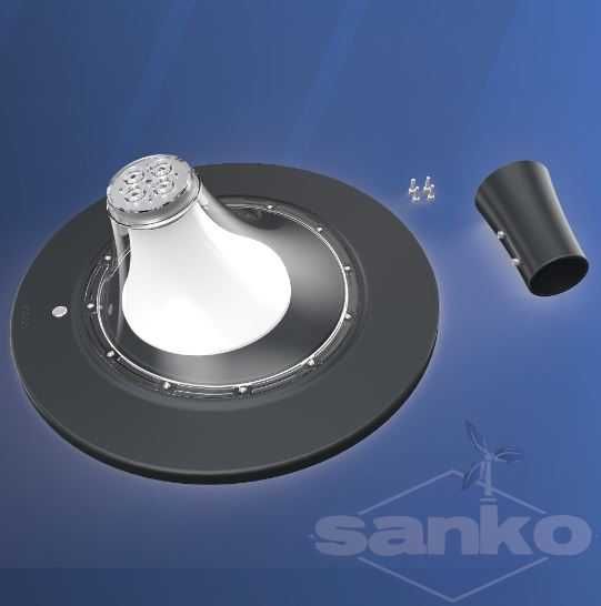 Lampa solarna parkowa LED Sanko ATHENA 18W 3/6 K 2800lm LiFePO4 154Wh