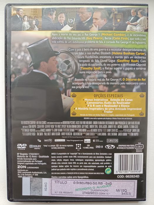 DVD o discurso do rei