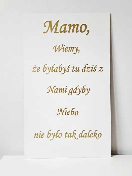 Tablica ślubna Ta świeca płonie wesele ślub