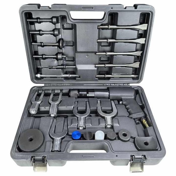 Зубило пневматичне зі швидкоз'ємним тримачем 24од пневмозубило набор