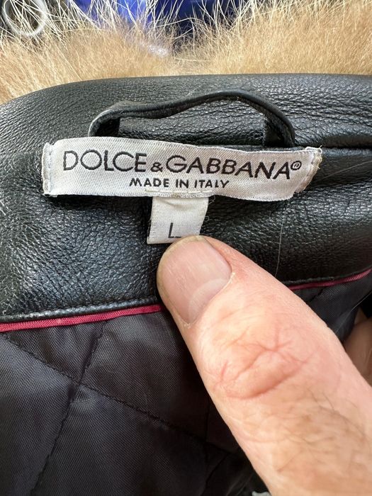 Пуховик з натуральної шкіри Dolce&Gabbana