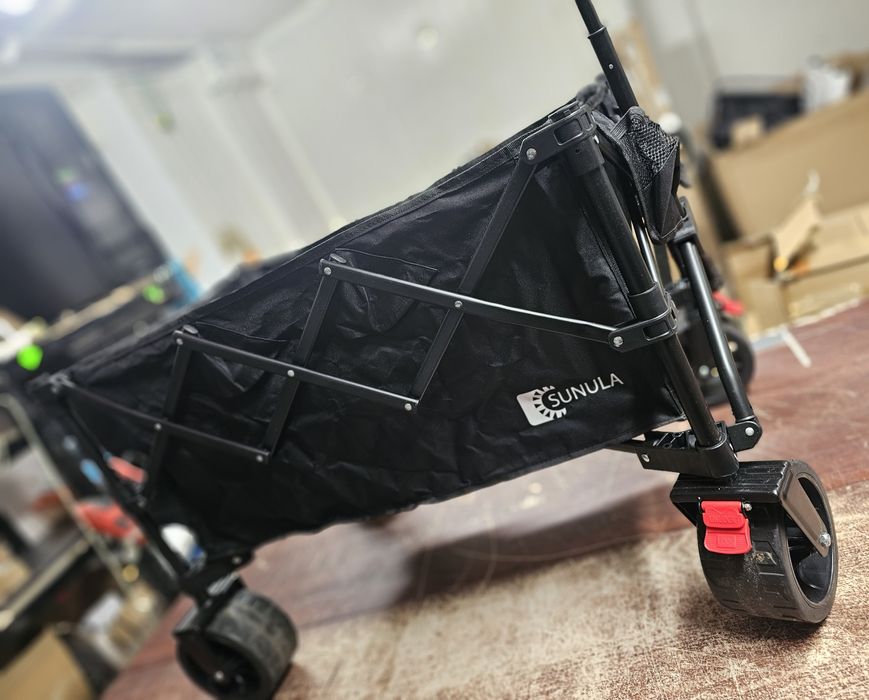 Wózek transportowy na działkę na ryby grube koła  FW151