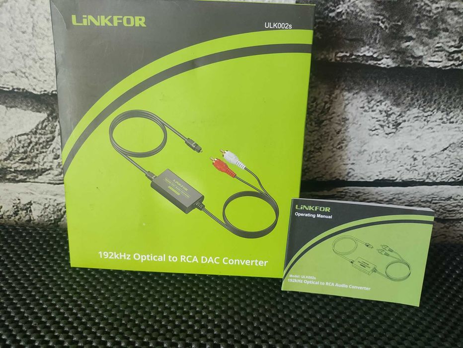 Konwerter DAC optyczne Cyfrowe analogowe przetwornik Toslink LiNKFOR Konwerter SPDIF RCA DAC Toslink PCM LPCM