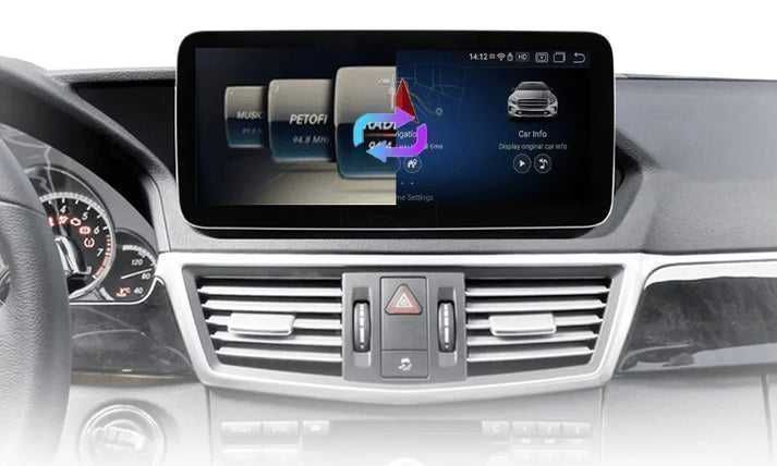 Mercedes E W212 2009–2016 – Radio Android 15 10.25" CarPlay Android Auto 4GB/64GB GPS Nawigacja Stacja Multimedialna WiFi Bluetooth DSP 4G LTE PL