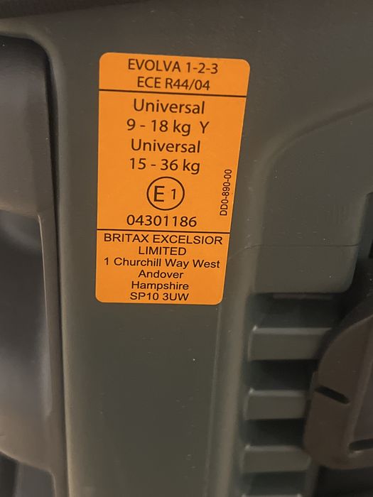 Cadeira crianca Britax Romer Evolva 1-2-3
