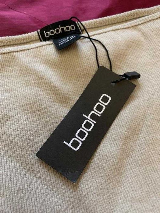 Боді лонгслів з рукавами в рубчик, квадратний виріз