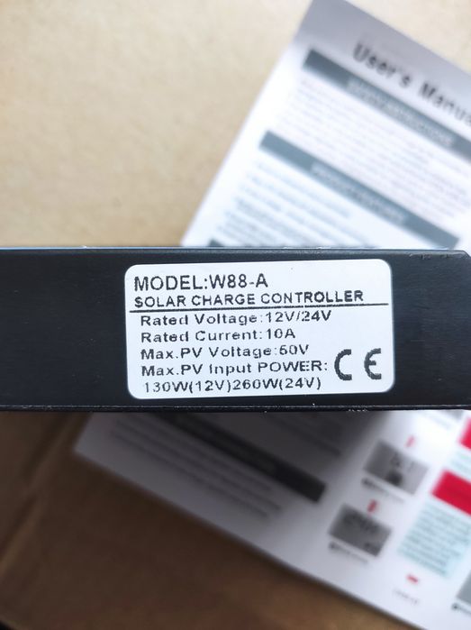 Сонячний Конролер Заряду W88-A | 12/24В | 10A | PWM